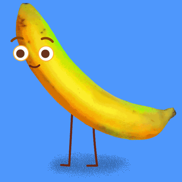 fun banana GIF by Sylvia Boomer Yang