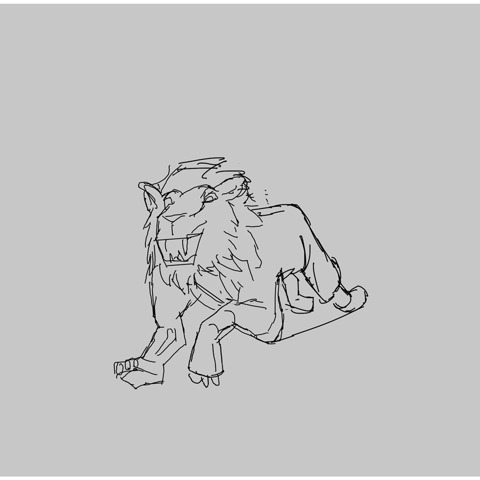 gabrielcardinal run lion study GIF