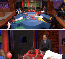 jimmy fallon hungry hungry hippos GIF by The Tonight Show Starring Jimmy Fallon
