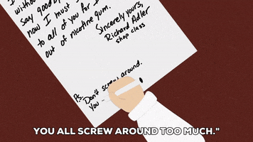 paper writing GIF by South Park 