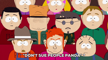 angry panda GIF by South Park 
