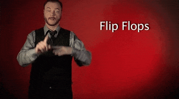 sign language flip flops GIF by Sign with Robert