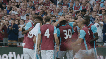 group hug soccer GIF by West Ham United