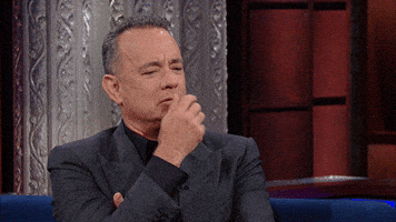 think tom hanks GIF by The Late Show With Stephen Colbert