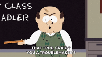 teacher troublemaker GIF by South Park 