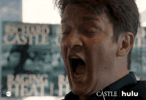 richard castle yawn GIF by HULU