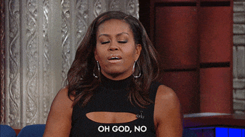 michelle obama sigh GIF by The Late Show With Stephen Colbert