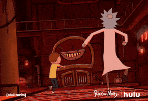 scared rick and morty GIF by HULU