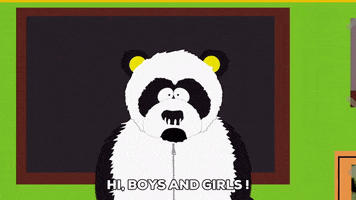 excited sexual harassment panda GIF by South Park 