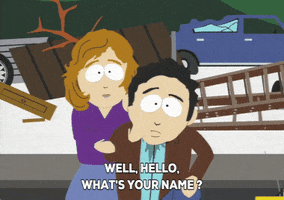 couple hello GIF by South Park 