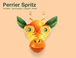 wine orange GIF by Perrier