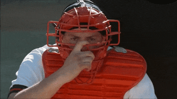 rbi baseball catcher spitting spit it out GIF