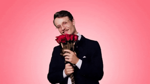 The man who loved flowers self confidence rotation GIF - Find on GIFER