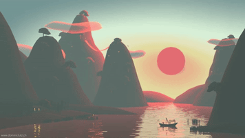 dominiclutz 3d fishing chinese landscape GIF