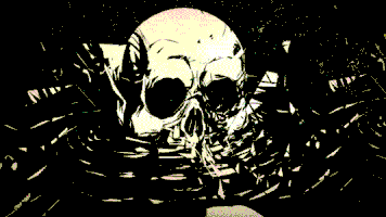konstantinosdemis animation glitch colors skull GIF