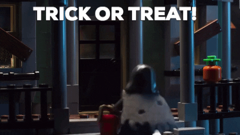 Scared Trick Or Treat GIF by LEGO - Find & Share on GIPHY