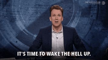wake up cock-a-doodle-doo GIF by The Opposition w/ Jordan Klepper