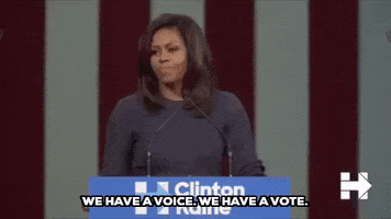 michelle obama we have a voice GIF by Election 2016