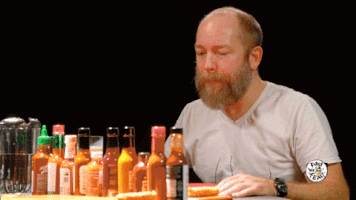 kyle kinane hot ones GIF by First We Feast: Hot Ones