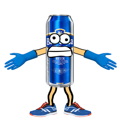 Glitter-Plaatjes-van-Hyves dans bier Sticker