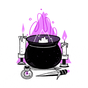 Illustration Witch GIF by ioana sopov - Find & Share on GIPHY