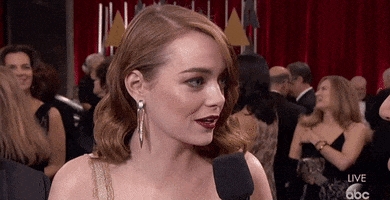 Emma Stone Shrug GIF by The Academy Awards