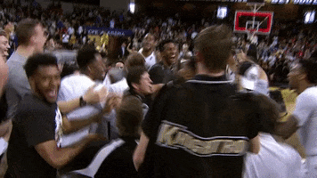 college basketball court storm GIF by UCF Knights