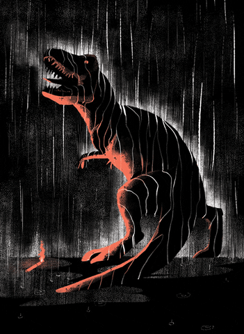 pic Jurassic Park T Rex Dinosaur Gif jurassic park rain gif by jelly london