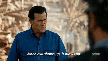 blows up tv show GIF by Ash vs Evil Dead