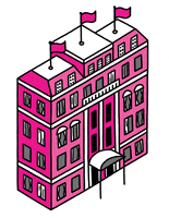 hotel building GIF by Jenni Sparks