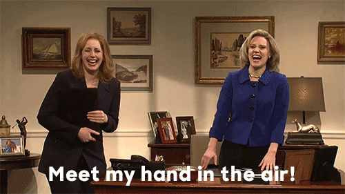 High Five Saturday Night Live GIF by Hillary Clinton - Find & Share on GIPHY