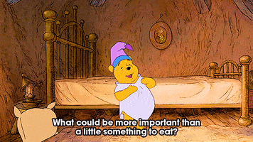 gifting food eating winnie the pooh GIF