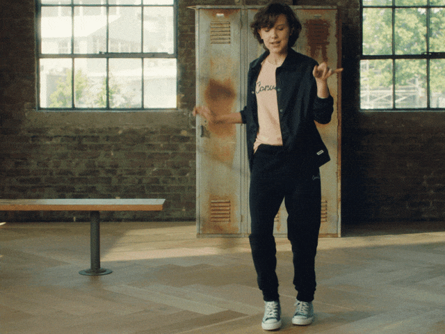 Millie Bobby Brown Happy Dance GIF by Converse - Find & Share on GIPHY