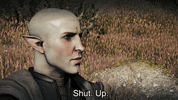 tinkerqueen shut up dragon age solas GIF