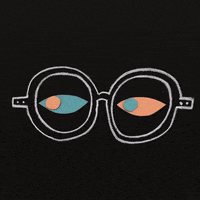 glasses looking around GIF