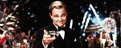 dajbelshaw cheer leonardo dicaprio ocean's 11 GIF