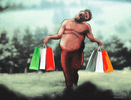 george running shopping attack on titan aot GIF