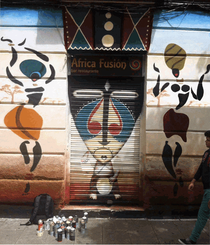 alto alto porfavor arte urbano lavapies GIF