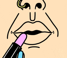 Lipstick Getting Ready GIF by Jenni Sparks