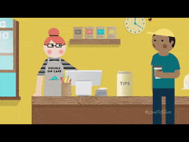 dipjar coffee bug embarrassed tips GIF