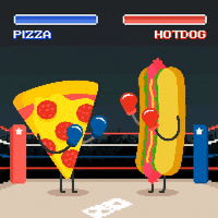 Hot Dog Fight GIF by Domino’s UK and ROI