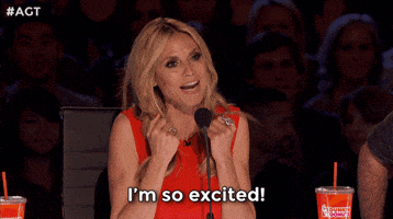 Excited Heidi Klum GIF by America's Got Talent