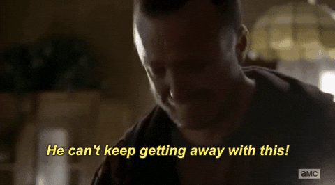 Giphy - Aaron Paul He Cant Keep Getting Away With This GIF by Breaking Bad