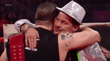 chris jericho hug GIF by WWE
