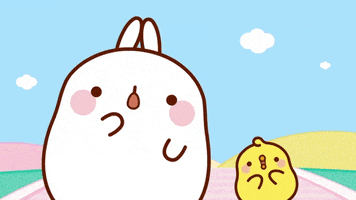 surprise bunny GIF by Molang.Official