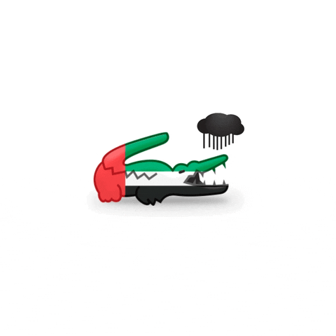 united arab emirates cloud GIF by LACOSTE
