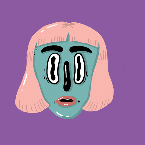sarah_matuszewski girl head character pink hair GIF