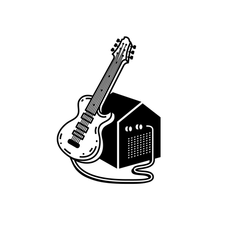 illustration guitar GIF by Aiste Papartyte