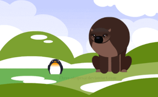 yanglin-f69a dog penguin animation tokotas GIF