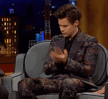 harry styles applause GIF by The Late Late Show with James Corden